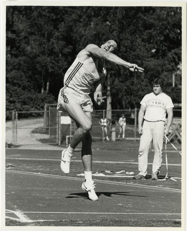 UCLA track team member in action