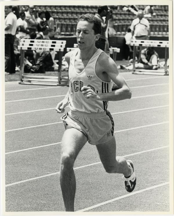 UCLA track team member running