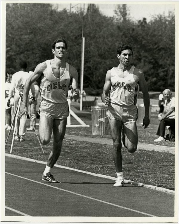 UCLA track team members running