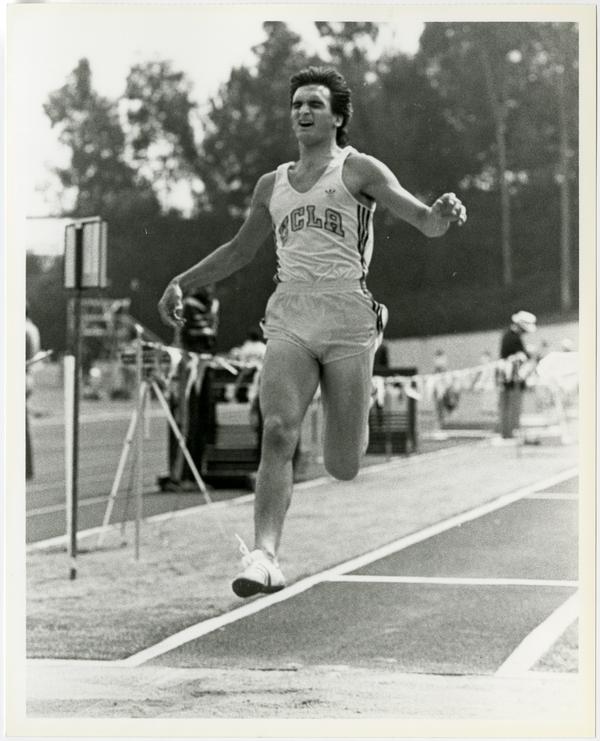 UCLA track team member running
