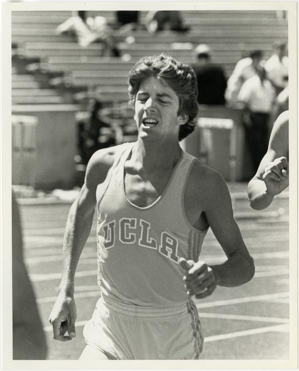 UCLA track team member, Rich Broensberger, running