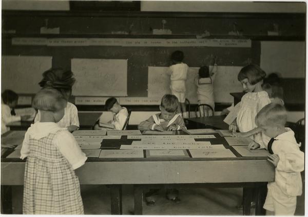 Children in Training School classroom at Southern branch