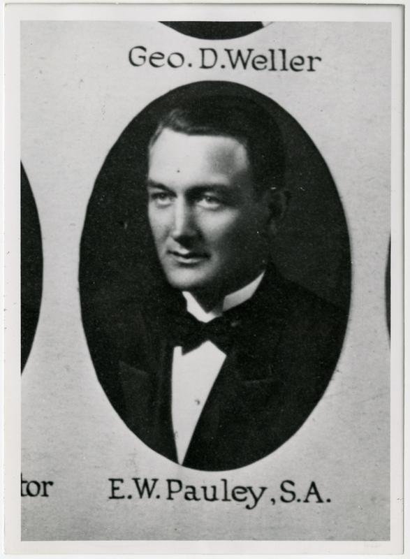 Portrait of E.W. Pauley, ca. 1923