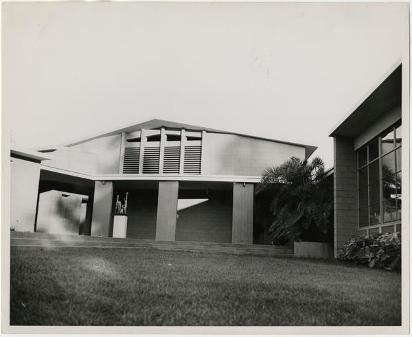 Exterior view of University Elementary School, November 8, 1950