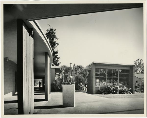 Exterior view of University Elementary School, ca. May 1951