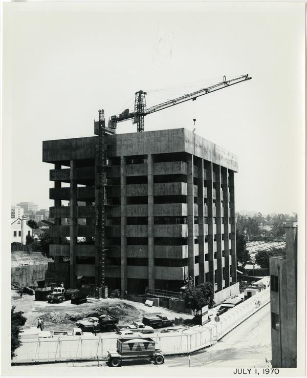 University Extension building during construction, July 1, 1970