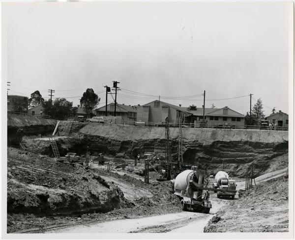 University Research Library during construction, May 11, 1962