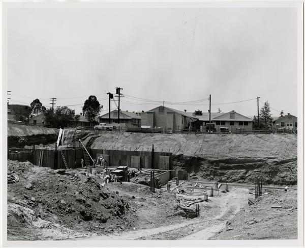 University Research Library during construction, May 25, 1962
