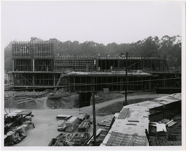 View of the construction of the University Research Library