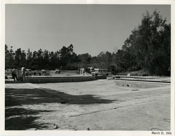 Sunset Canyon Recreational pool during construction, March 31, 1976