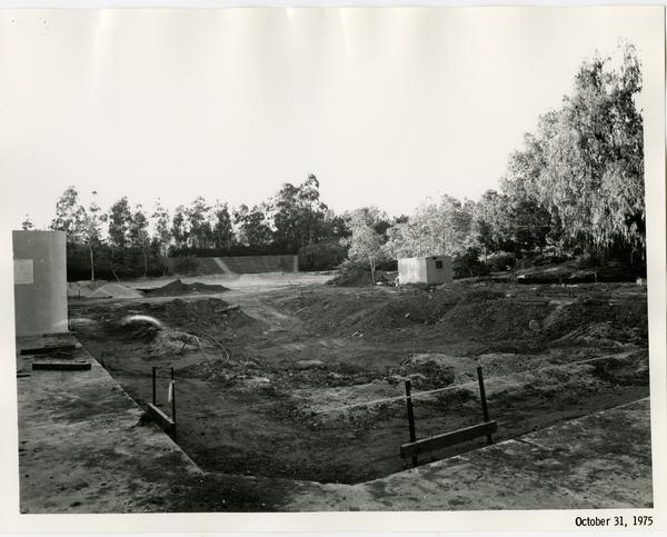 Sunset Canyon Recreational pool during construction, October 31, 1975