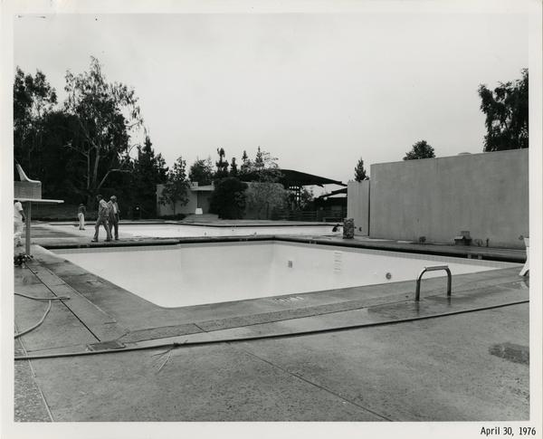 Sunset Canyon Recreational pool during construction, April 30, 1976
