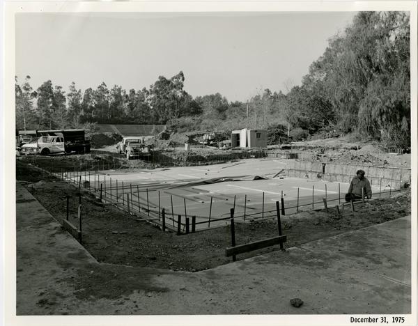 Sunset Canyon Recreational pool during construction, December 31, 1975