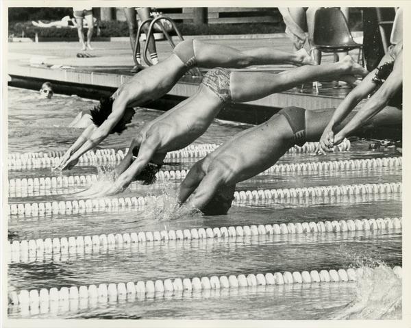 UCLA Swim team members in action