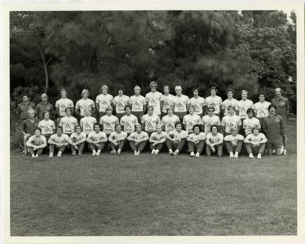 Portrait of 1980 Men's Swim Team