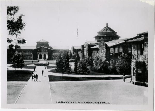 View of Library and Millspaugh Hall on Vermont Ave campus of UC Southern Branch