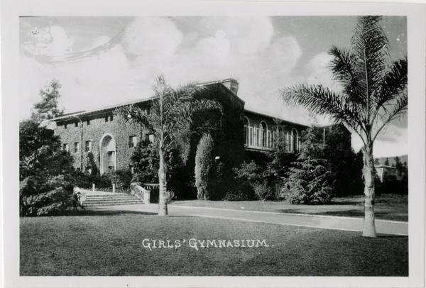 Exterior view of Girl's Gymnasium on Vermont Ave campus of Southern Branch of University of California