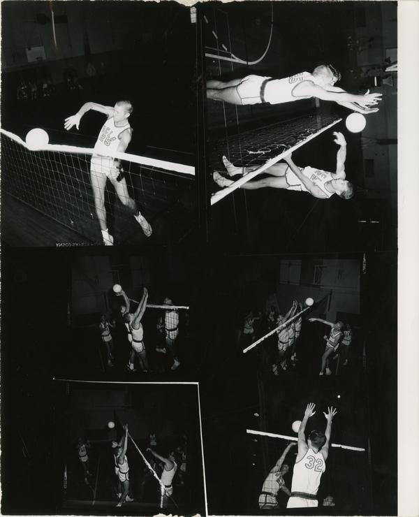 Contact sheet of volleyball game, no date