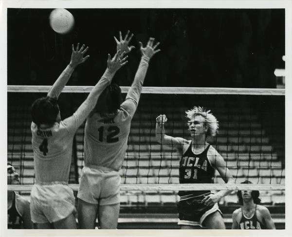 UCLA Volleyball player, Doug Rabe, during a match
