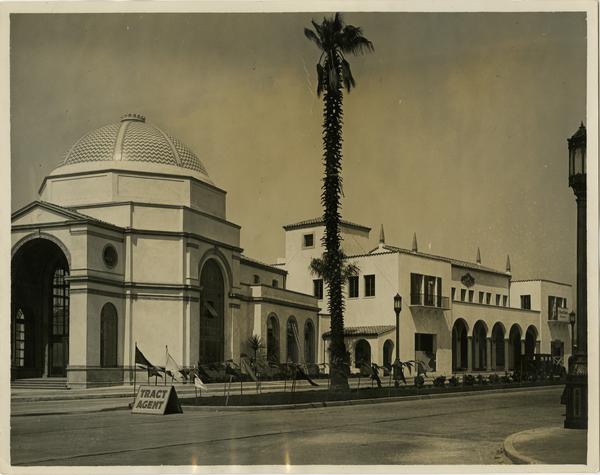 View of Westwood Village dome and Janns building, ca. 1930