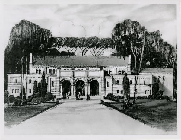 Architectural drawing of Women's Gymnasium, ca. early 1930s
