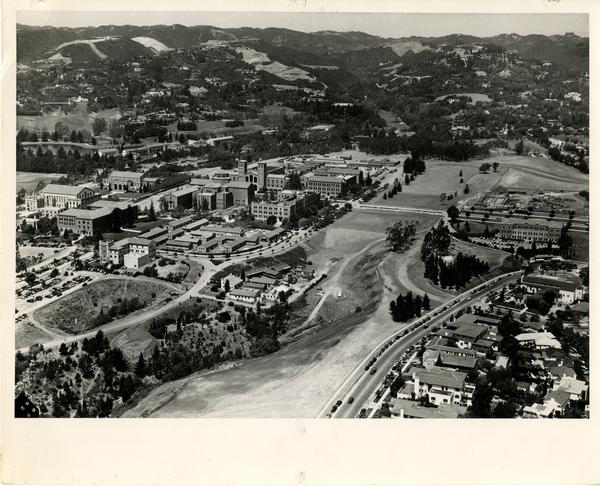 Aerial view of UCLA campus, August 1947