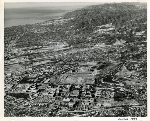 Aerial view of UCLA campus, December 1959