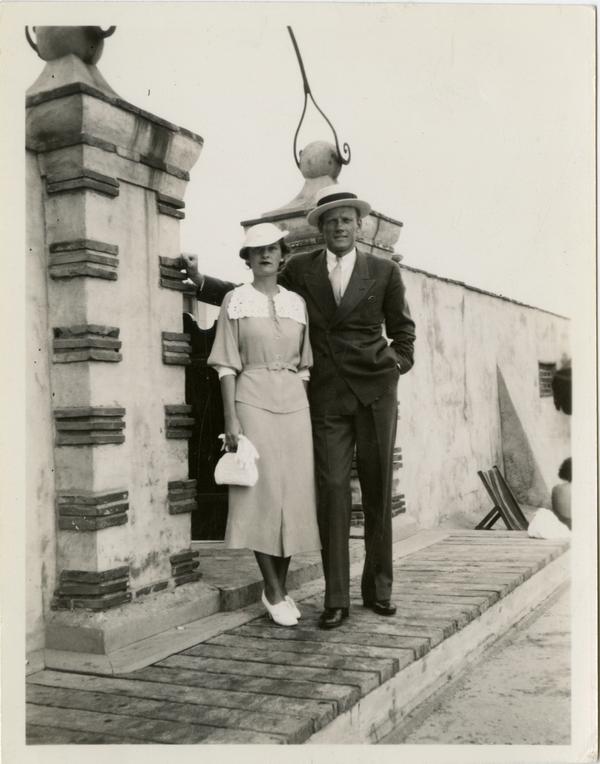 Porter Hendricks pictured with unidentified woman, ca. 1930's