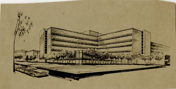 Drawing of the UCLA medical center