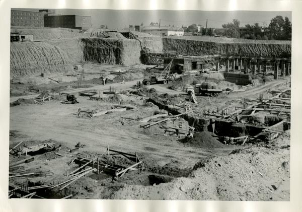 Construction site of the UCLA medical center, c. 1951