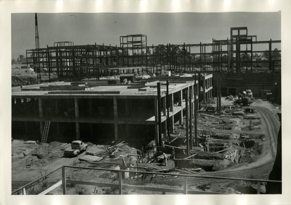 Part of the construction site of the UCLA medical center, c. 1951