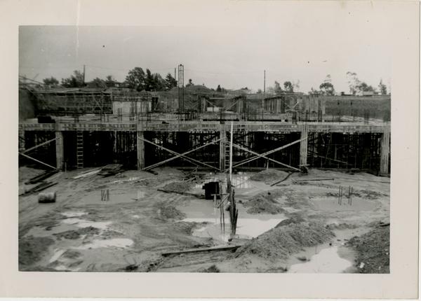 Looking east at UCLA Medical Center during construction, March 16, 1952
