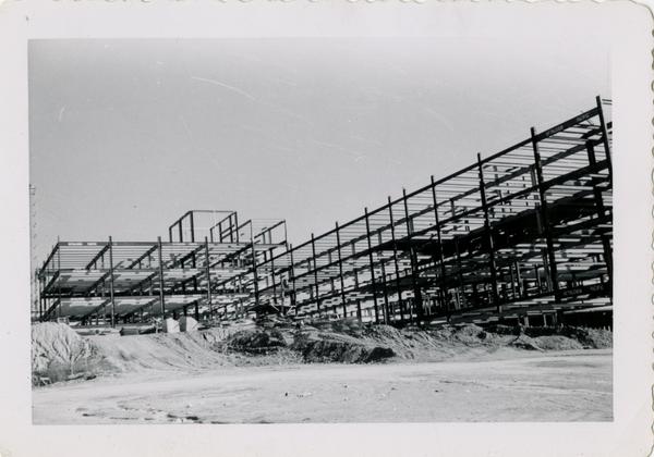 Looking southeast at UCLA Medical Center during construction, November 8, 1952