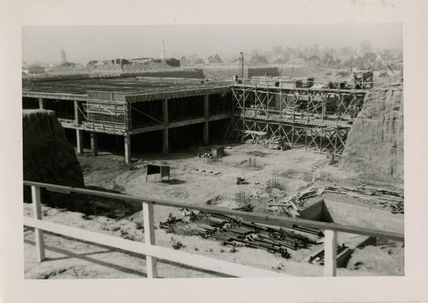 Looking southwest at UCLA Medical Center during construction, March 29, 1952