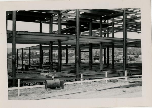 Looking northwest at UCLA Medical Center during construction, May 31, 1952