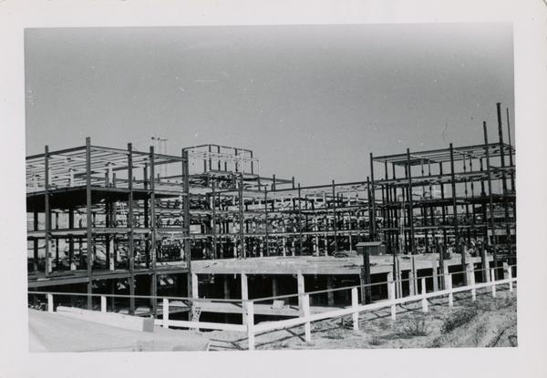 Looking northeast at UCLA Medical Center during construction, November 8, 1952