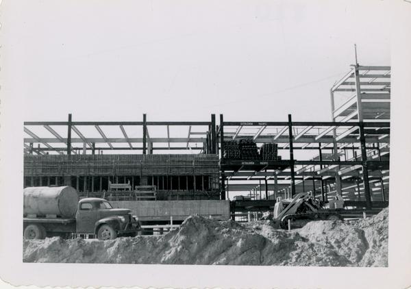 Looking west at UCLA Medical Center during construction, November 8, 1952