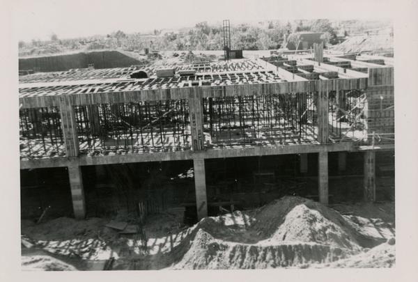 Looking west at UCLA Medical Center during construction, March 22, 1952
