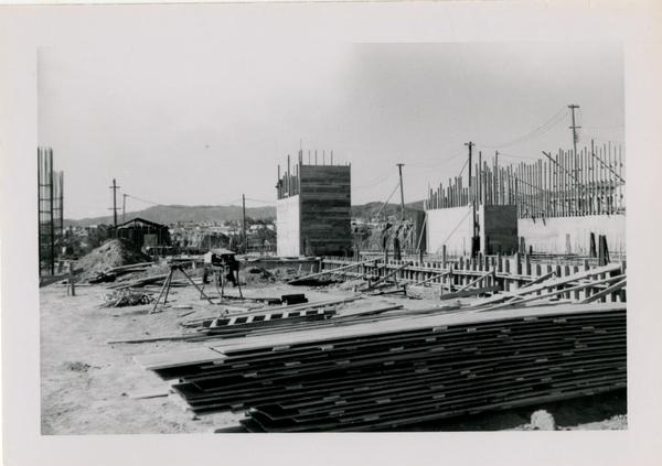 UCLA Medical Center during construction, February 7, 1953