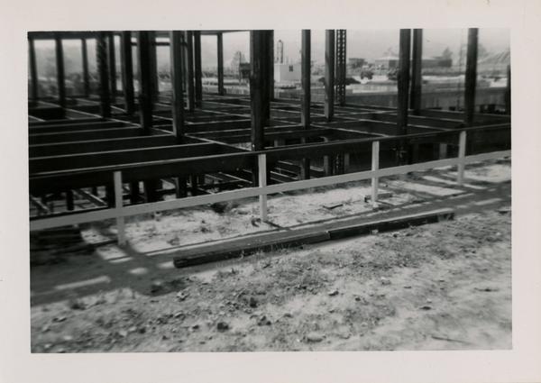 Looking northwest at UCLA Medical Center during construction, May 24, 1952