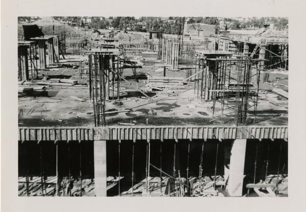 Looking west at UCLA Medical Center during construction, March 9, 1952