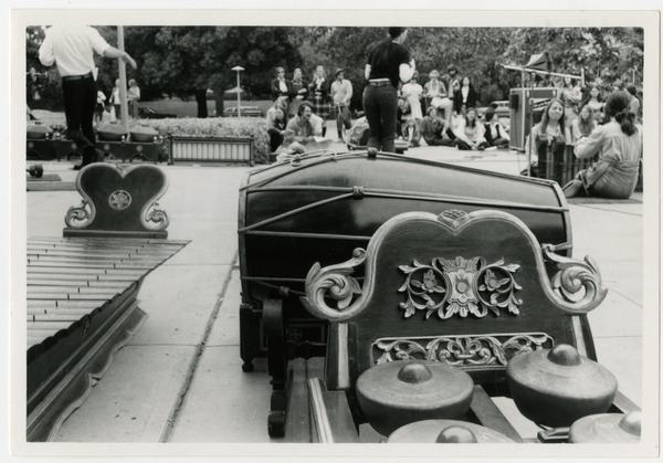 View from the stage during the Javanese Gamelan performance at the Ethno Spring Festival, c. 1970's