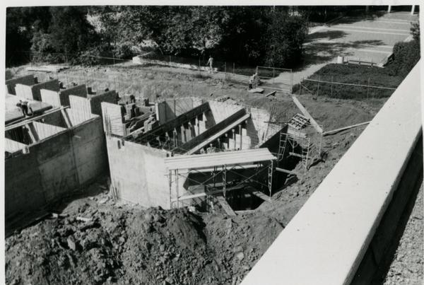 Below ground construction of Schoenberg Hall