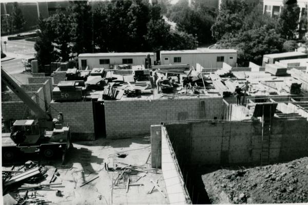 Construction site of Schoenberg Hall