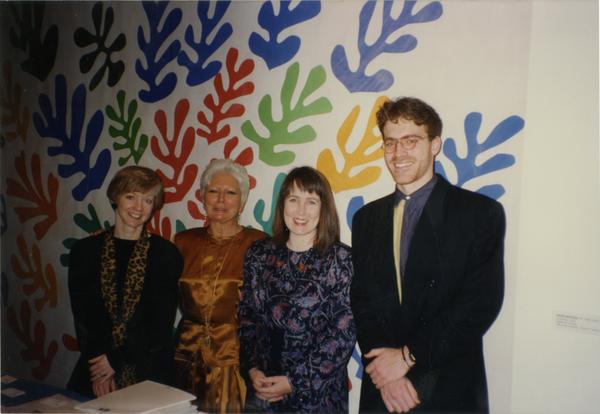 Enrica Barocchi, Elizabeth Shepherd with student who received award, February 1993