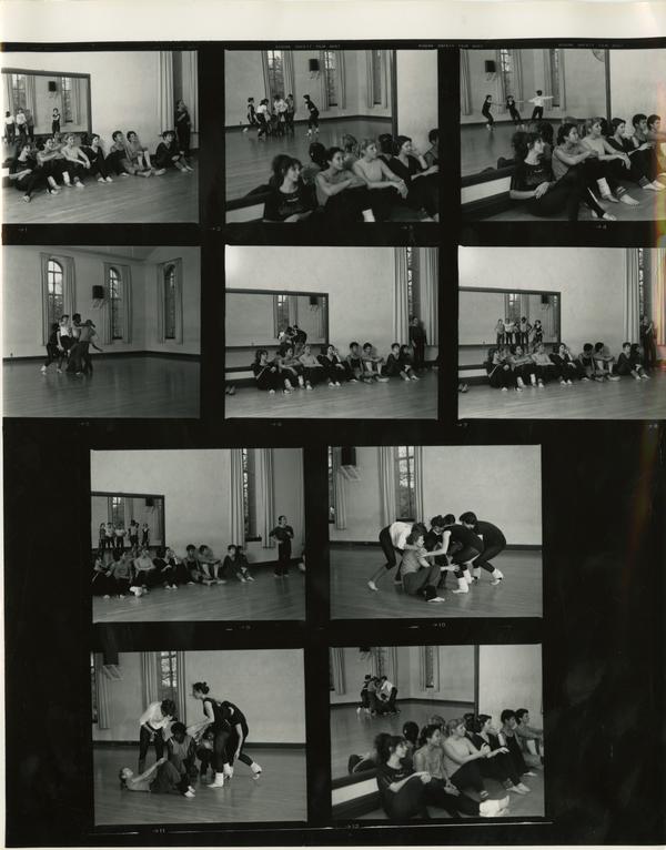 Contact sheet of World and Cultures dance classroom scenes