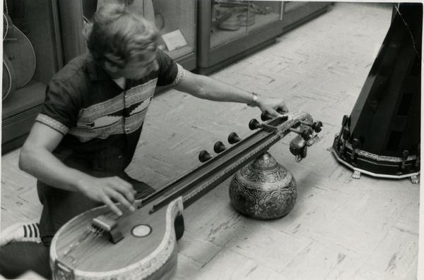 Student playing instrument