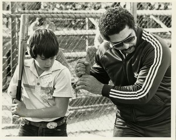 Joe Trabert / Baseball Clinic. Child Amputee Prosthetics Program (1982)