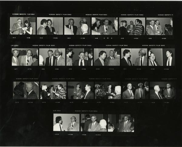 Contact sheet of School of Dentistry Apollonian Society alumni event, 1981