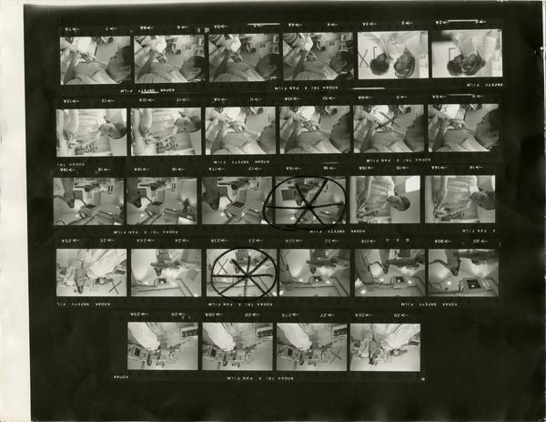 Contact sheet of Computerized Tomography Simulater in use